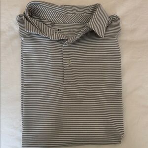 Men's Striped Gray Polo Shirt